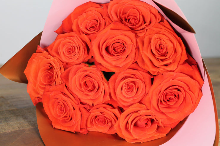 Classic Orange Rose Bouquet