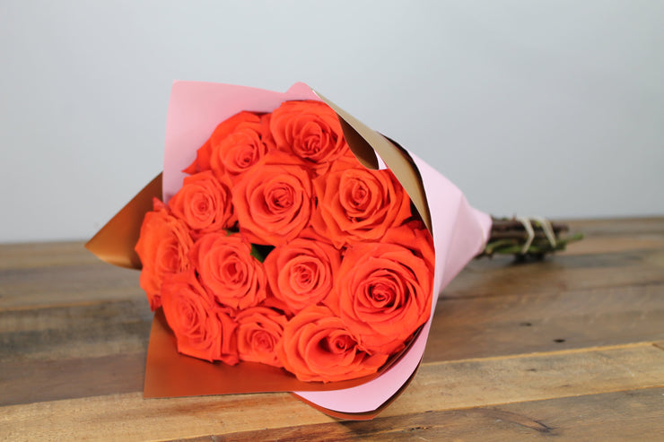 Classic Orange Rose Bouquet